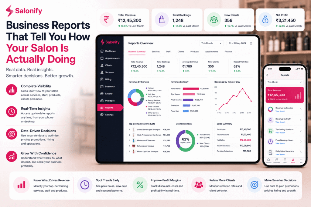 Salonify Reports Dashboard